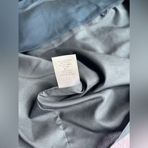 Milly Silk blend V-Neck Butterfly Dress Long Navy Blue Silk Blend Dress Size 8 - Picture 12 of 12